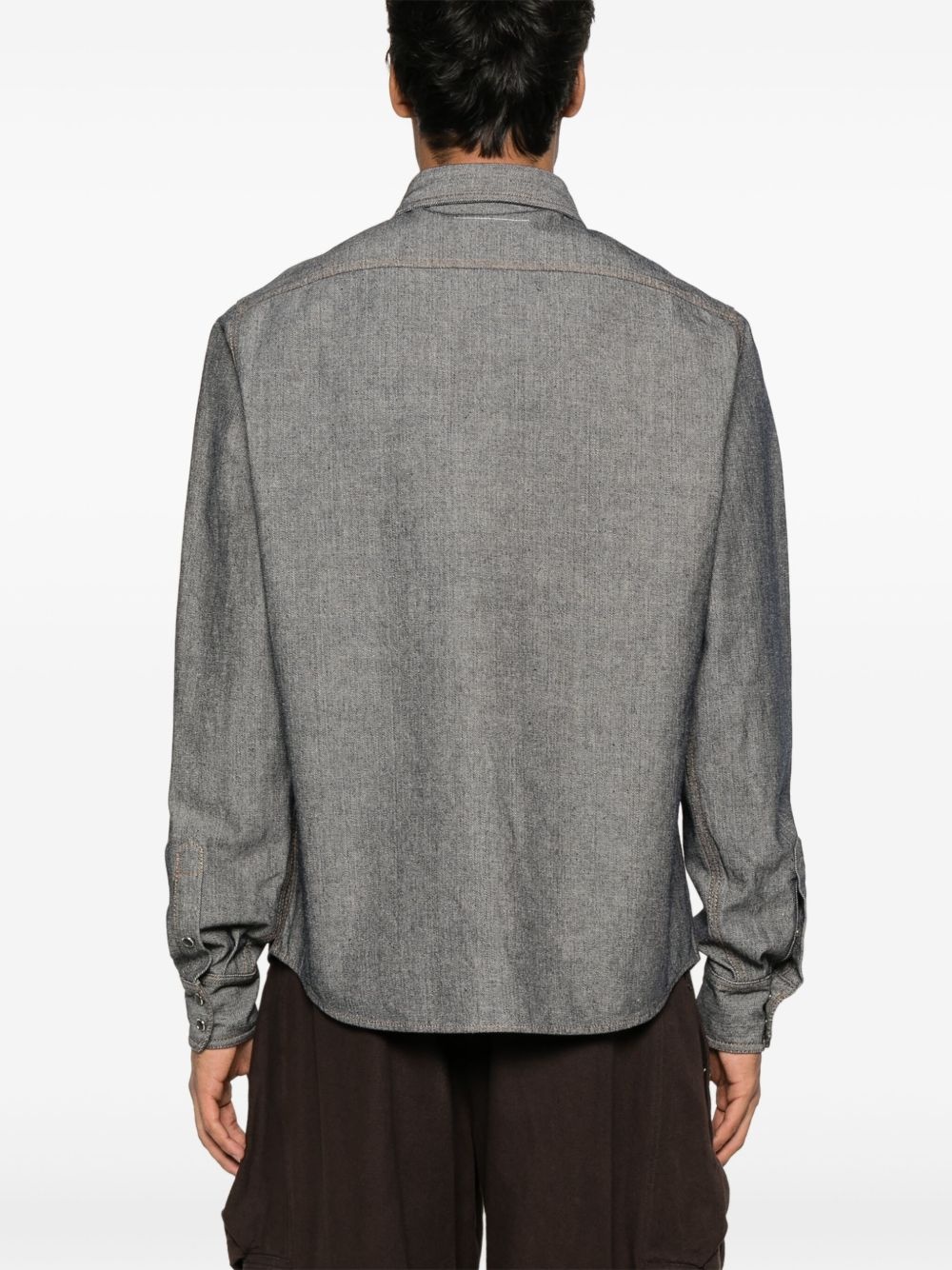 rinsed denim shirt - 4