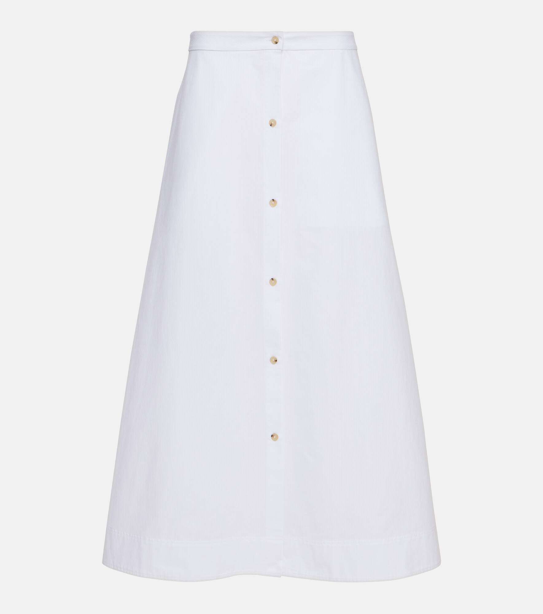 High-rise cotton maxi skirt - 1