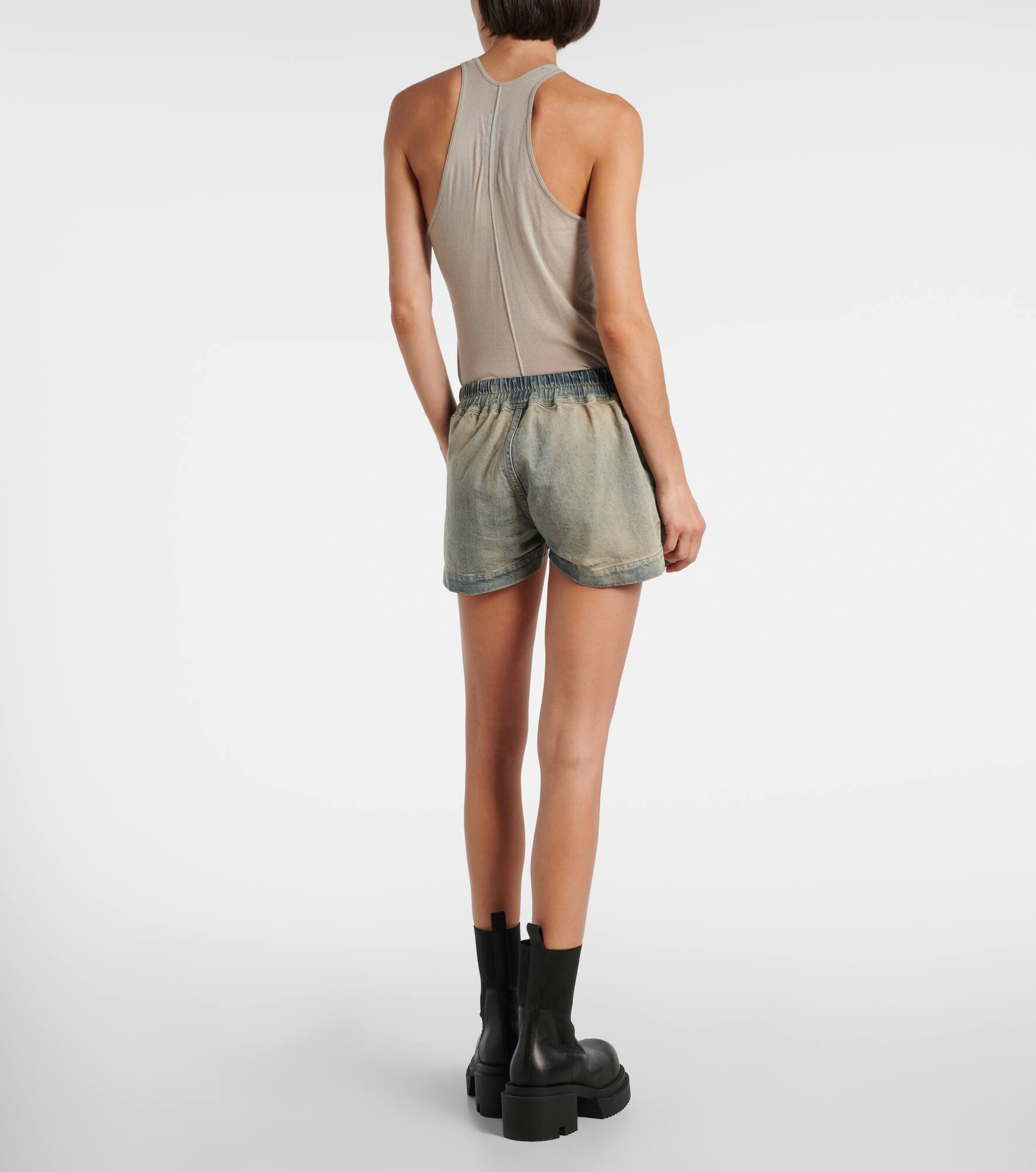 Faded denim shorts - 3