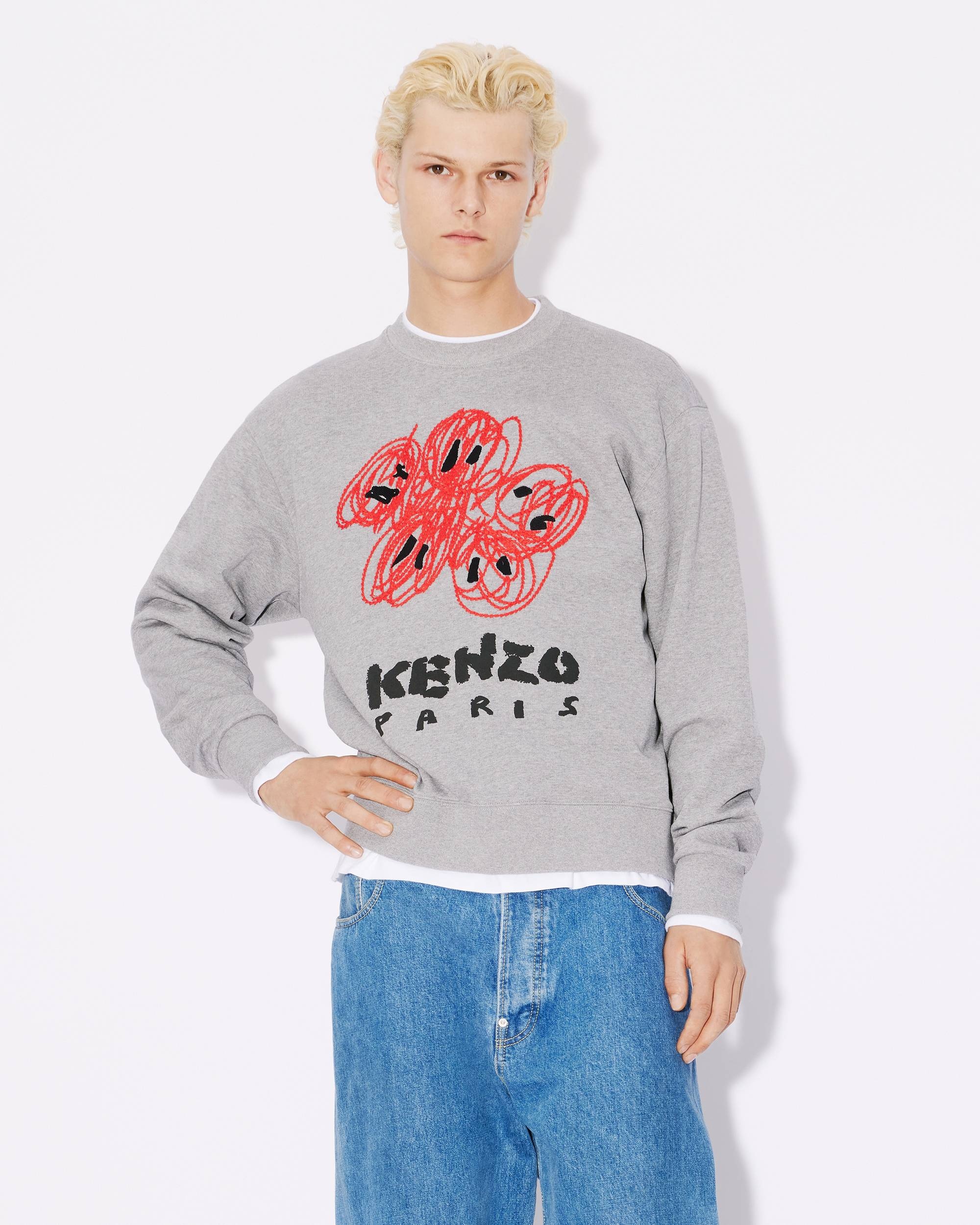 'KENZO Drawn Varsity' embroidered sweatshirt - 3