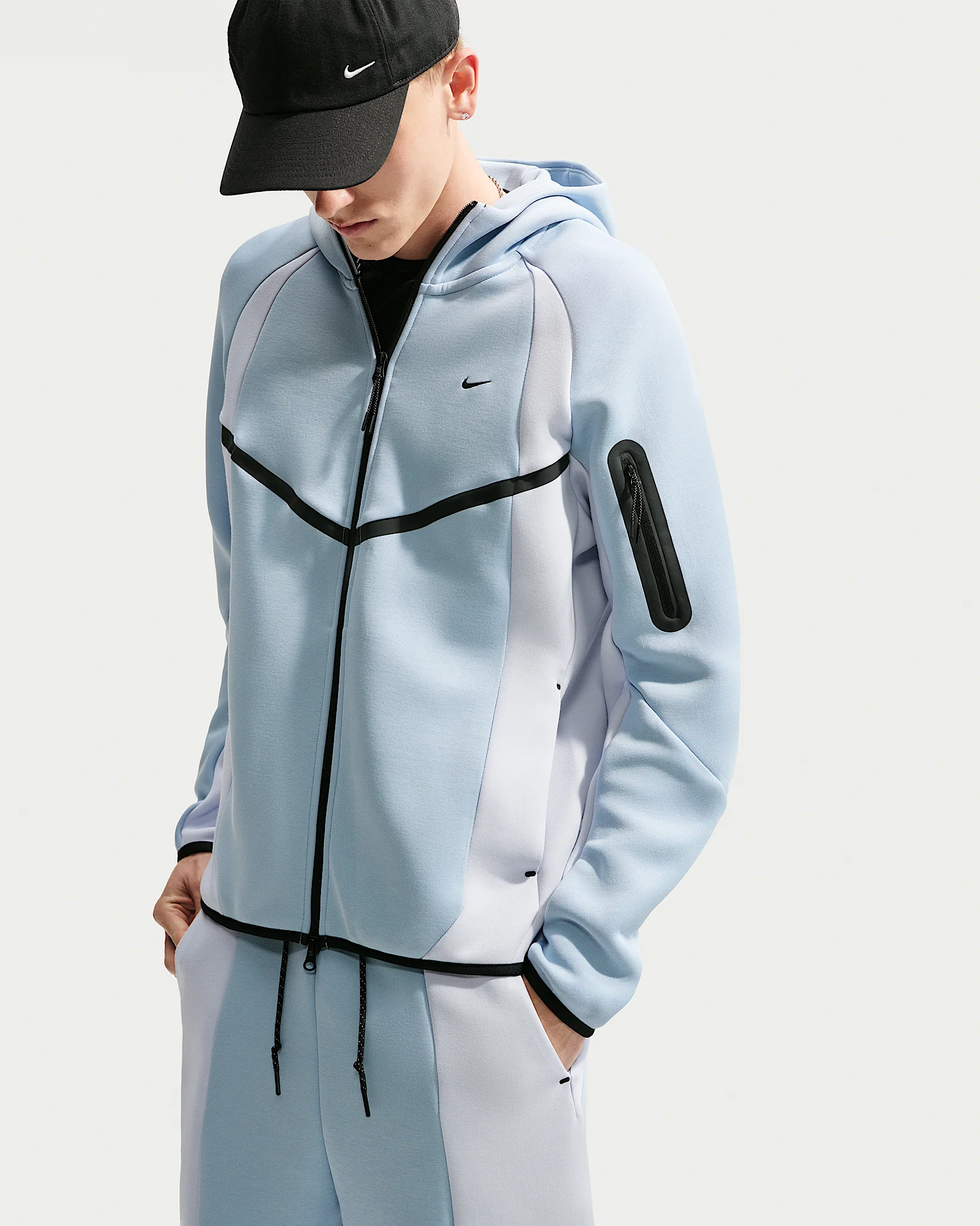 Nike Tech Men's Color-Block Full-Zip Fleece Windrunner Jacket - 1