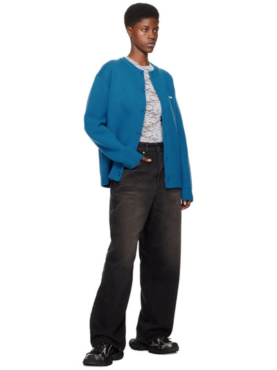 We11done Blue Embroidered Cardigan outlook