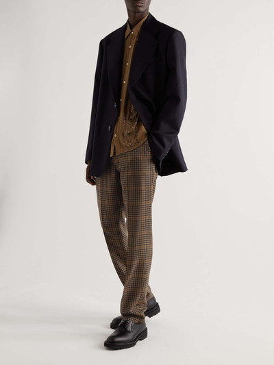 Dries Van Noten Tapered Checked Wool-Blend Suit Trousers outlook