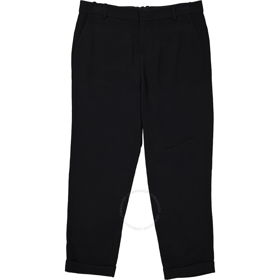 Balmain Men's Black Straight-leg Crepe Trousers - 1