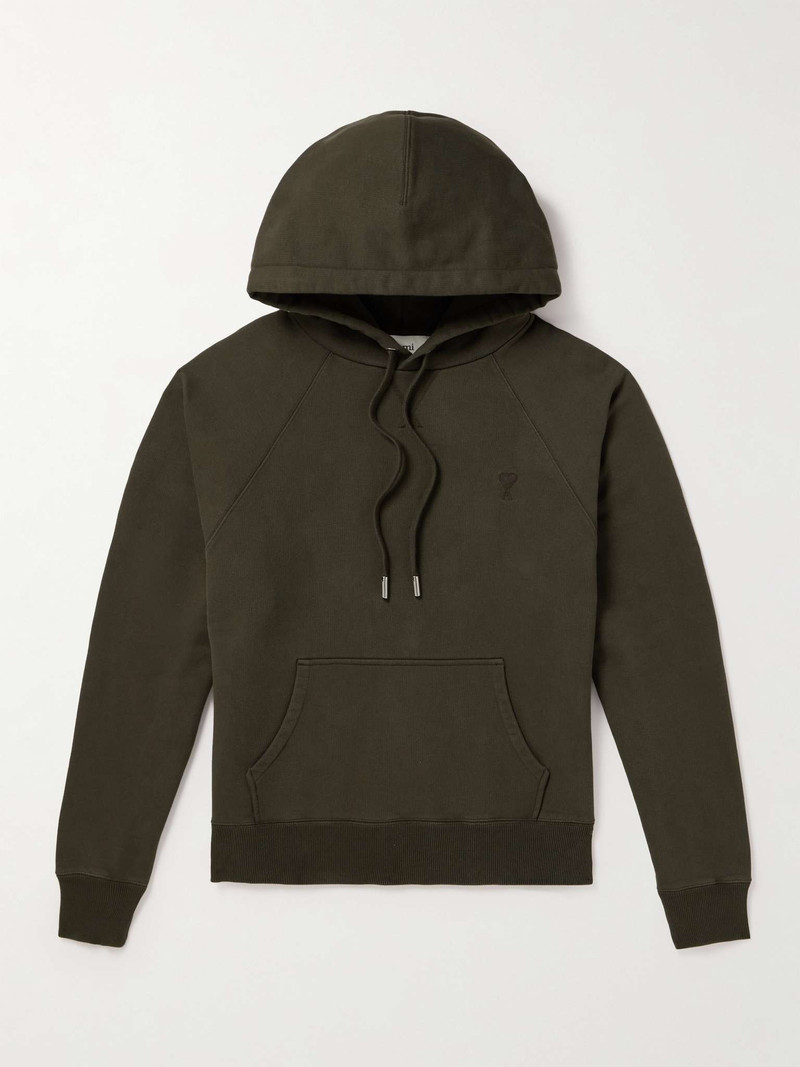 Logo-Embroidered Stretch Organic Cotton-Jersey Hoodie - 1