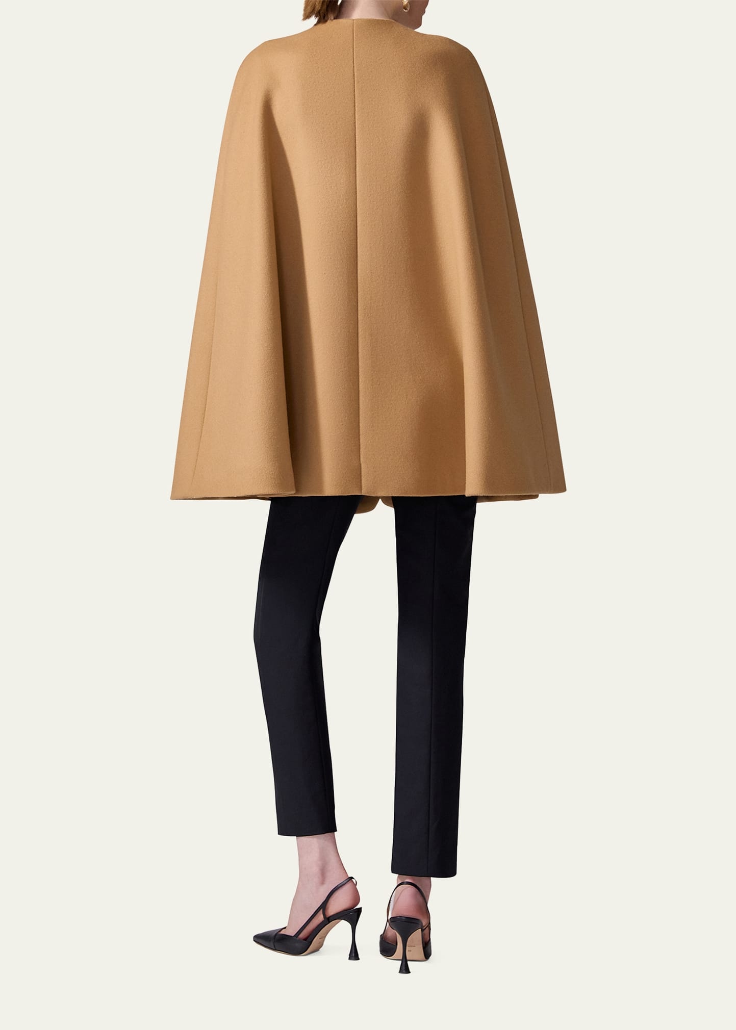 Button-Front Wool Cape - 3