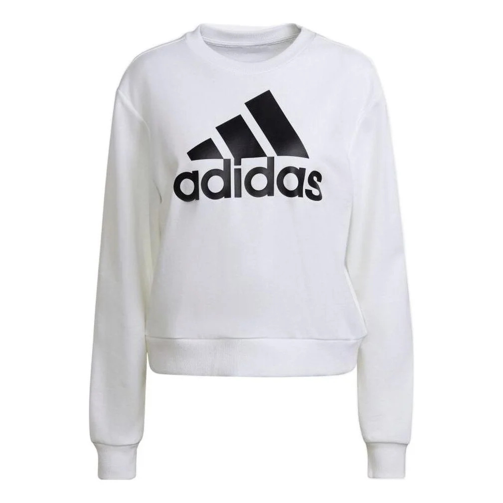 (WMNS) adidas Essentials Logo Loose Sweatshirt 'White' HD1783 - 1