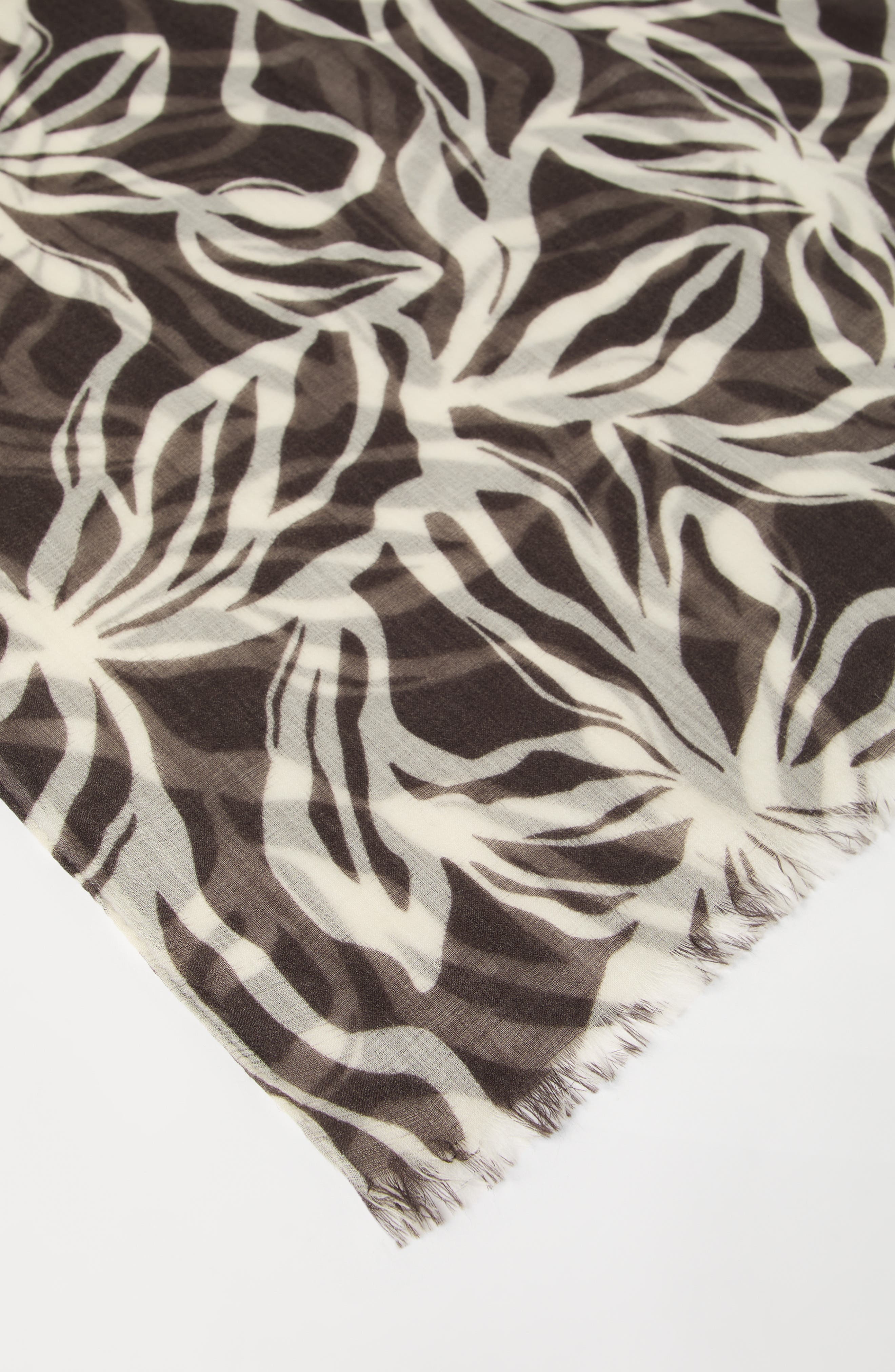 Brunello Cucinelli Flower Print scarf in Cocoa at Nordstrom - 3