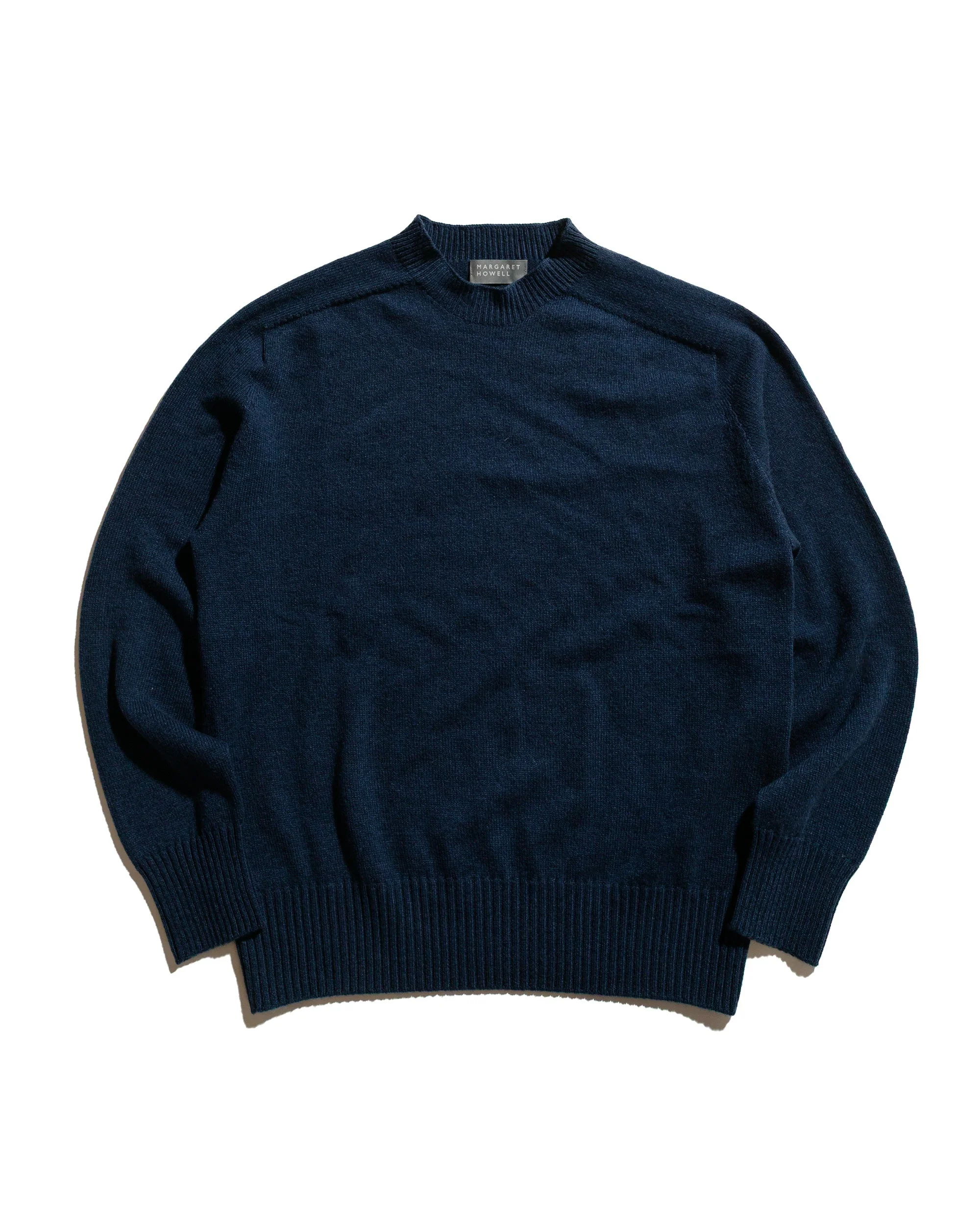 Seamless Crew Neck Cashmere Cotton Ocean Blue - 1