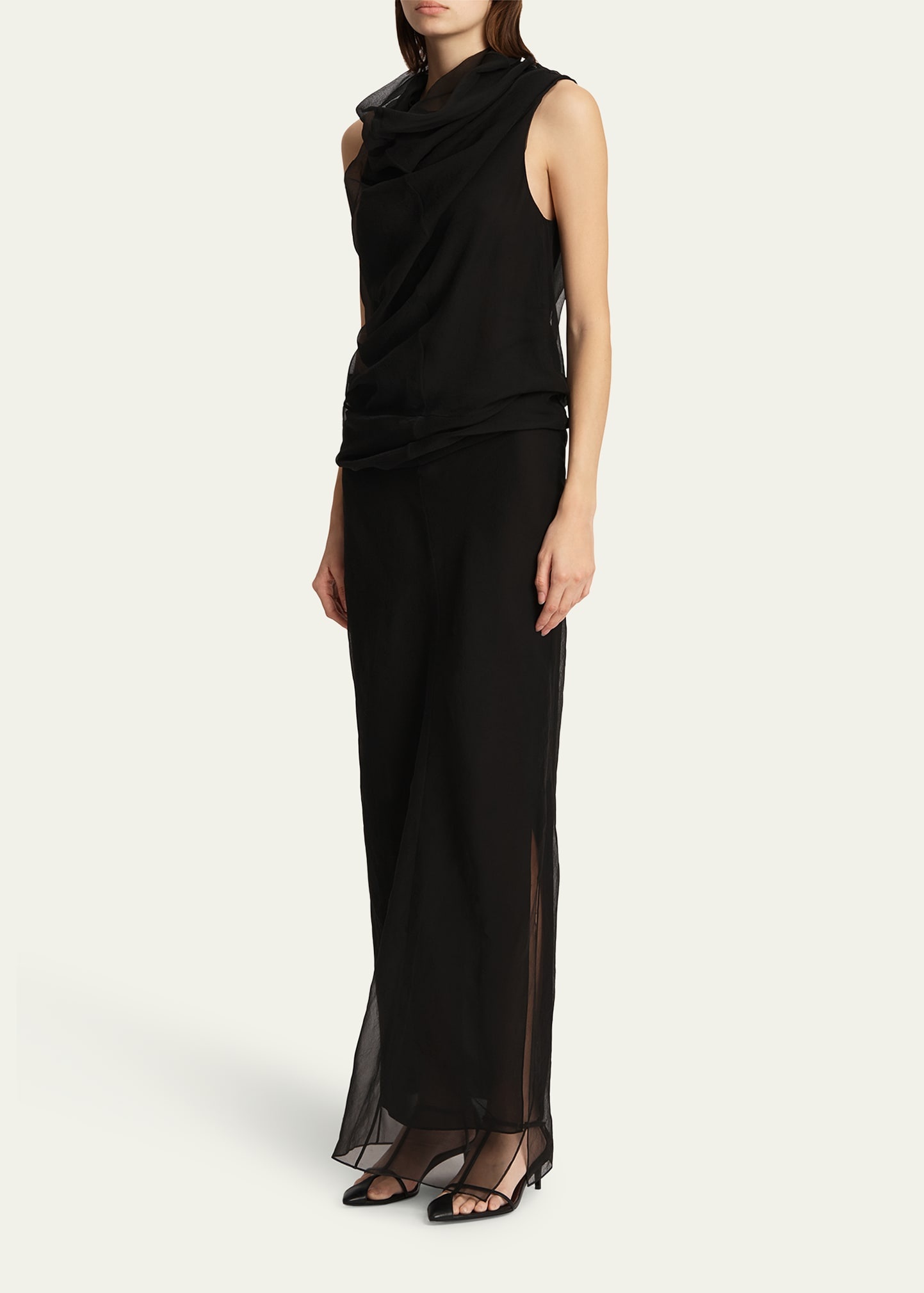 Jeanty Long Silk Gauze Dress - 2
