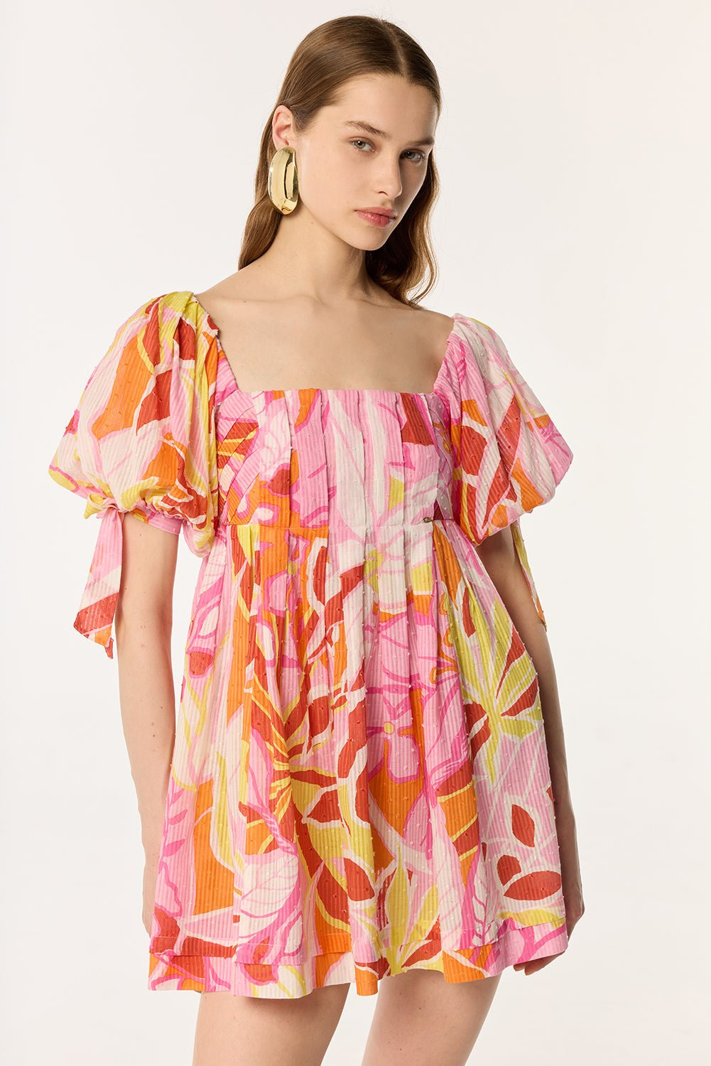 Mini Dress Catalina - Pink Macro Lilium - 1
