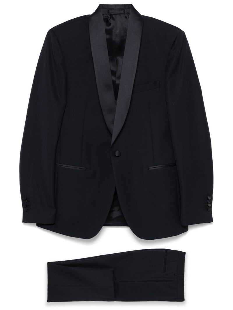 satin-trim suit 1
