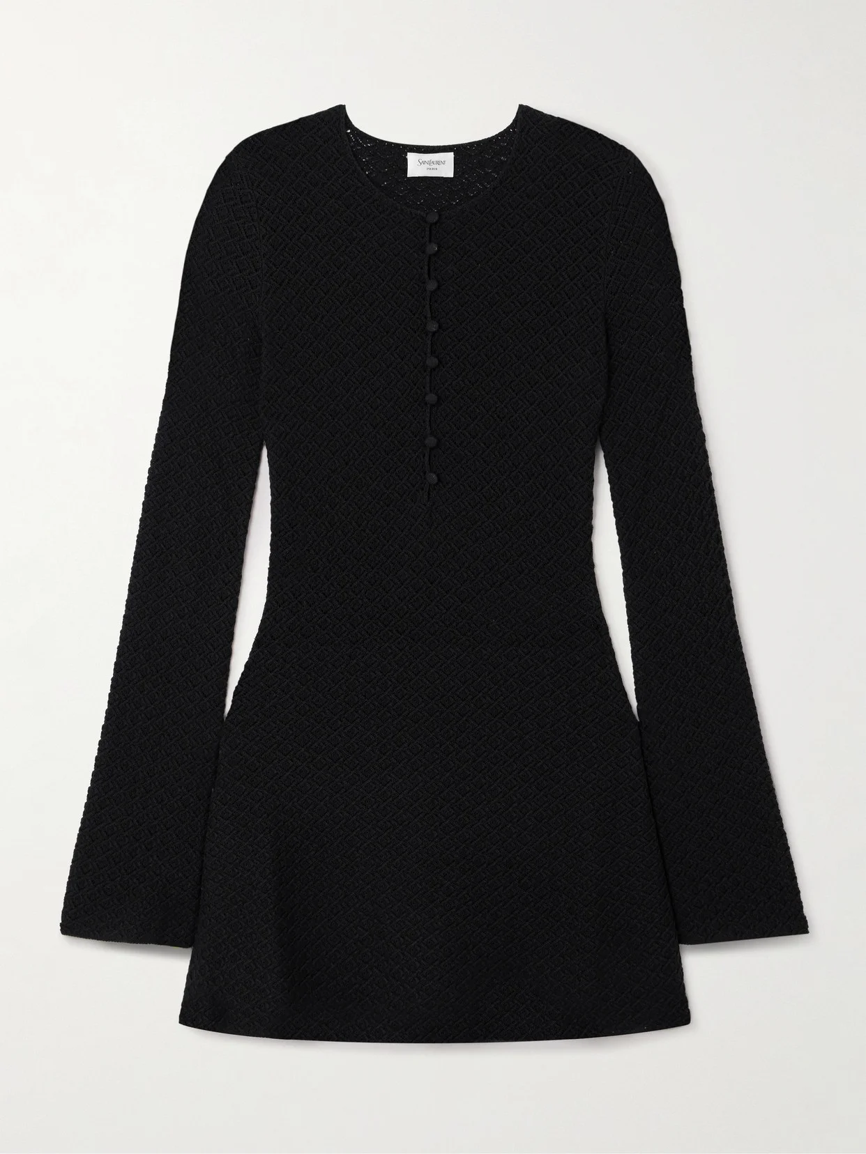 Open-knit Wool-blend Mini Dress - 1