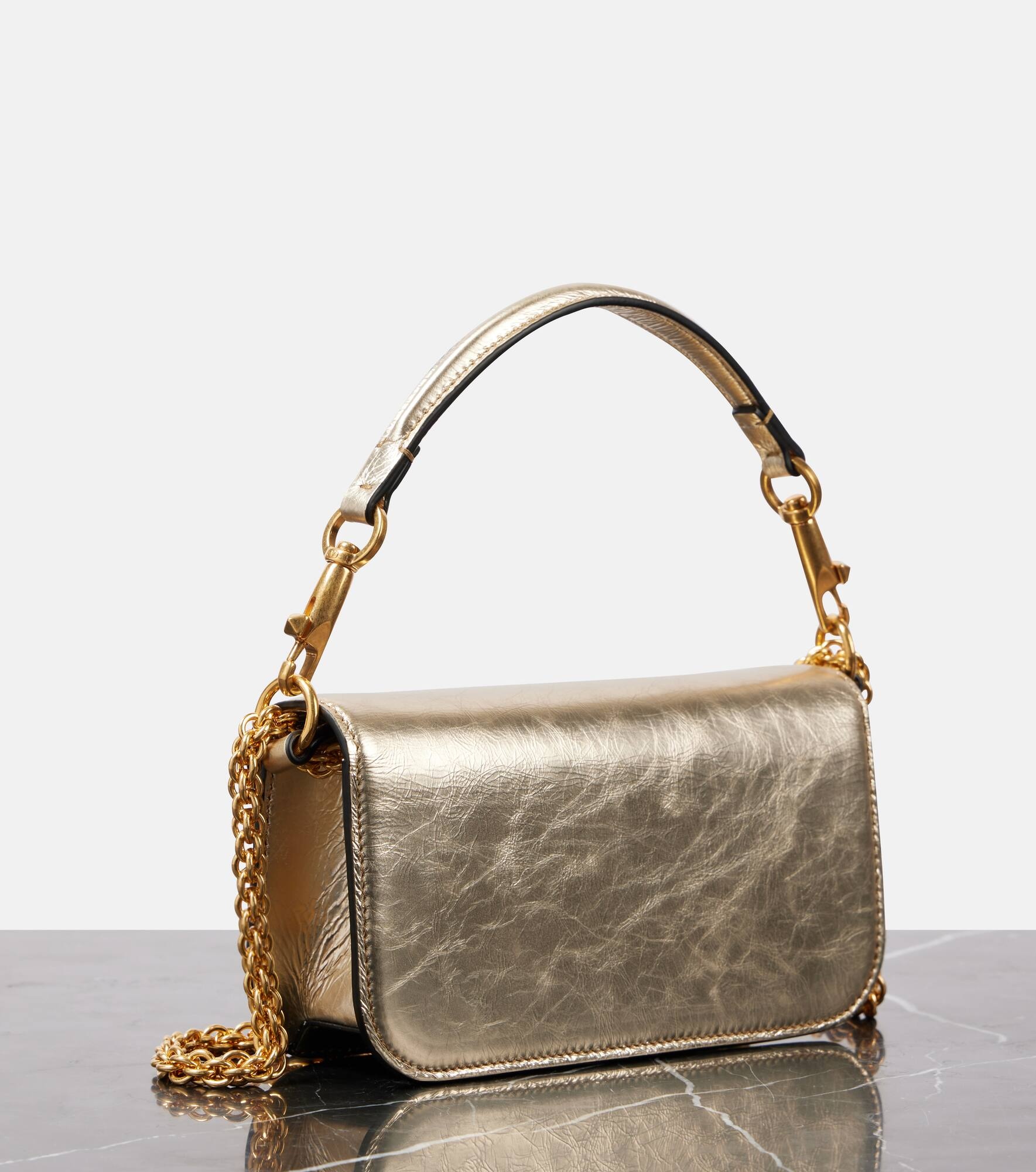 Locò Small metallic leather shoulder bag - 4