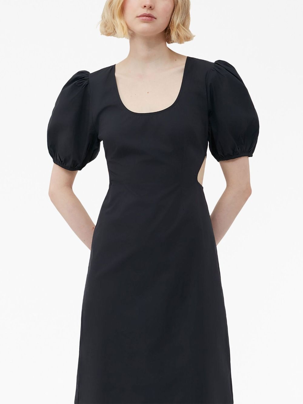 cut-out organic cotton dress - 5