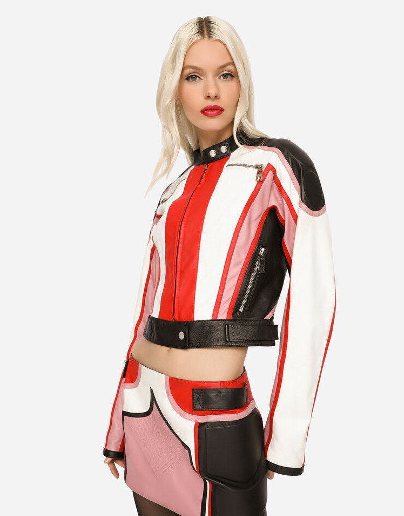 Dolce & Gabbana Multi-color leather jacket outlook