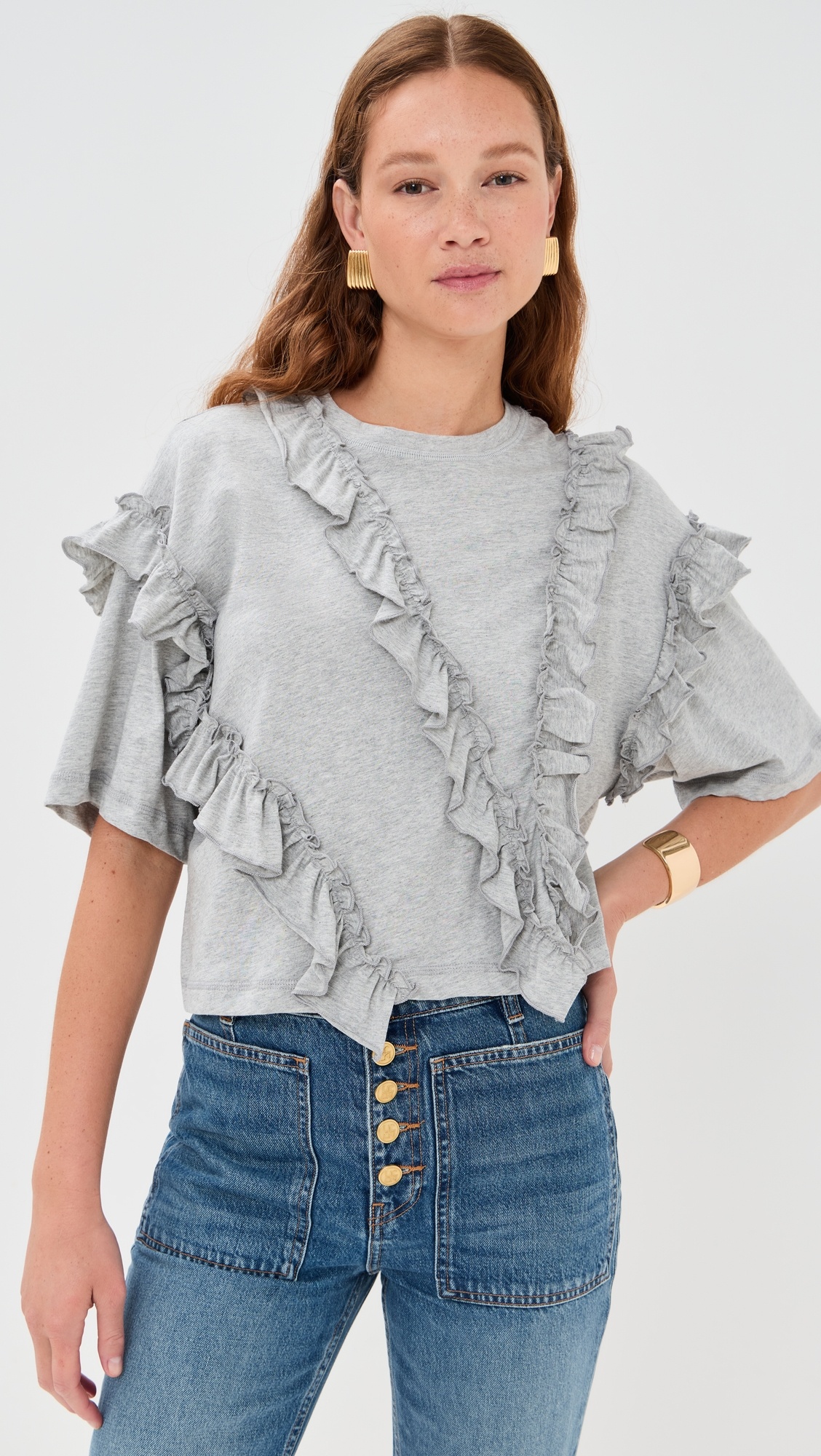 Sydney Short Sleeve Ruffle Tee - 6