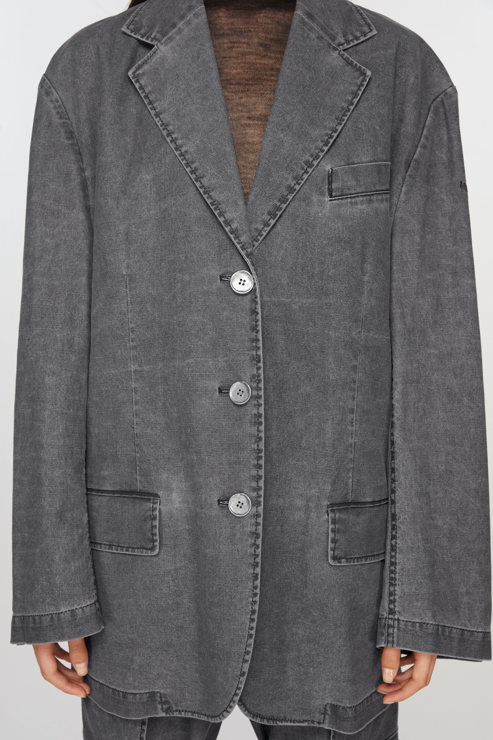Relaxed fit suit jacket - Black - 5