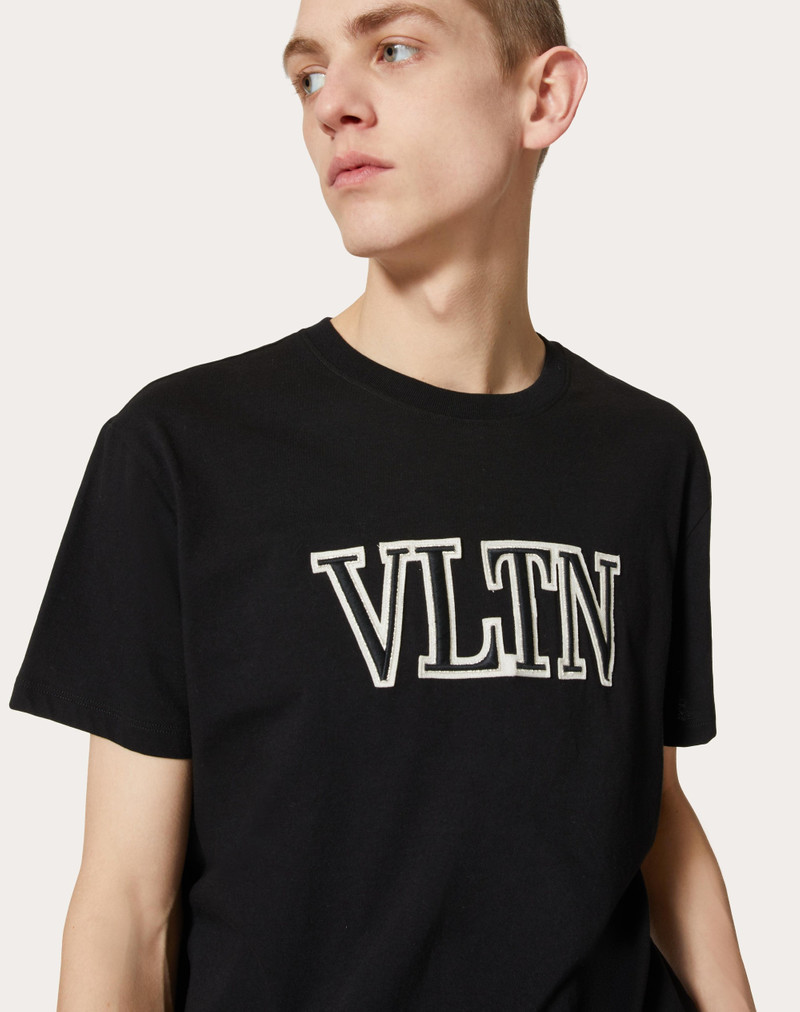 VLTN EMBROIDERED COTTON T-SHIRT 5
