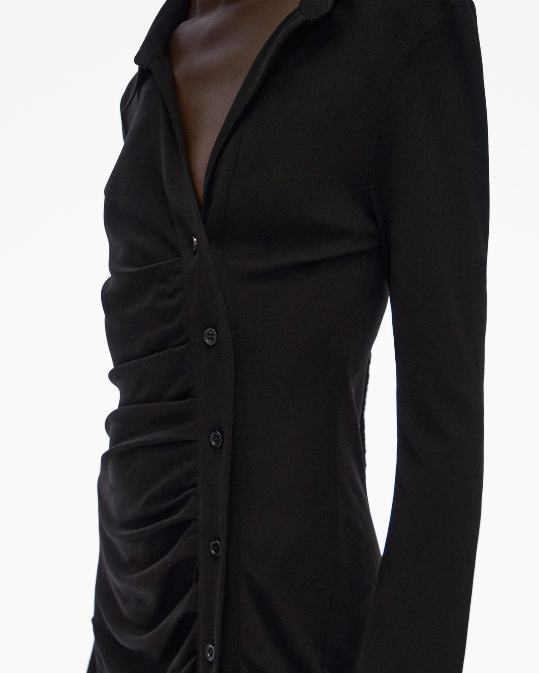 ASYMMETRIC SHIRT DRESS - 6