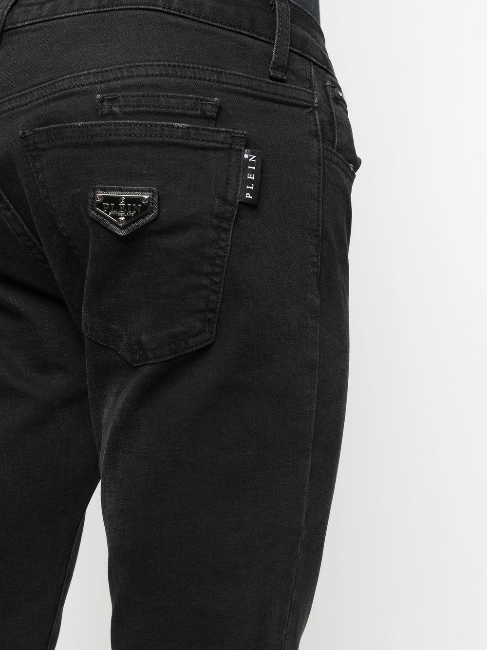 logo-plaque slim-leg jeans - 5