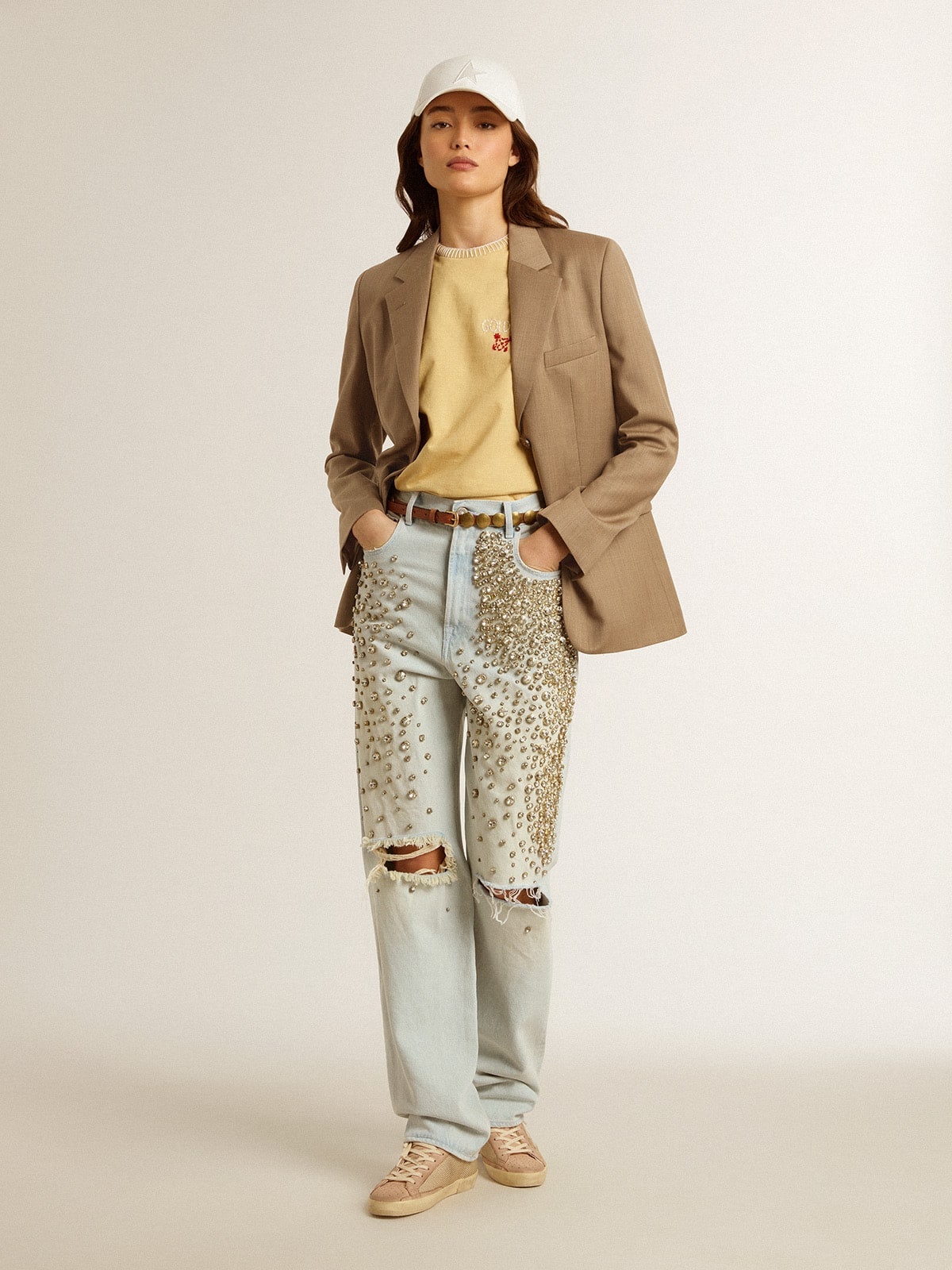 Women's dove-gray double-breasted blazer - 4