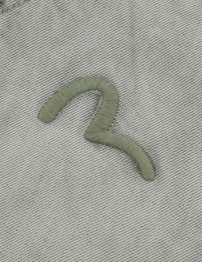 KOINOBORI AND SEAGULL EMBROIDERY LOOSE FIT HOODED DENIM JACKET 8