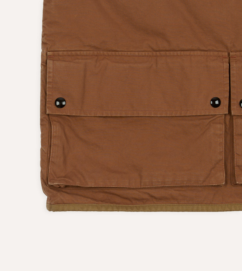 Rust Cotton Urban Safari Vest 7