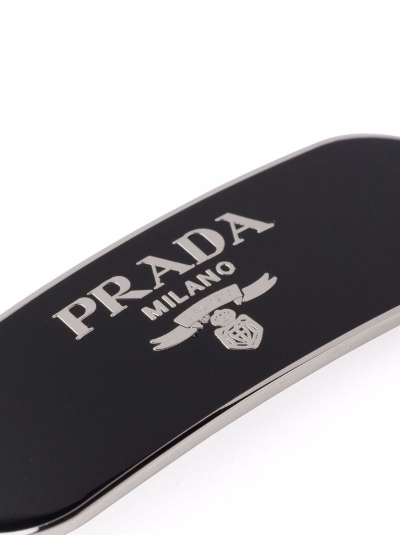 logo-plaque hair clip - 3