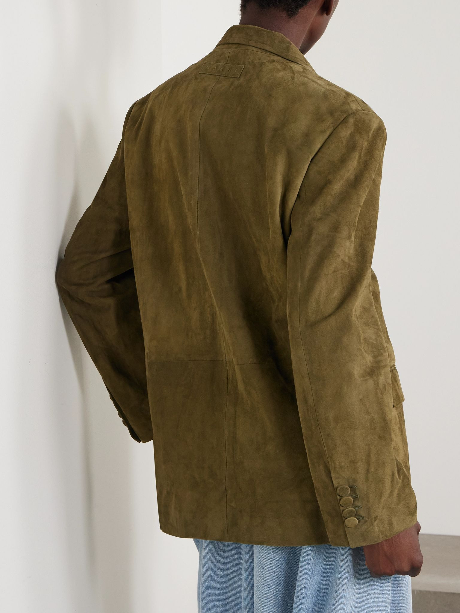 Suede blazer Sage green - 4
