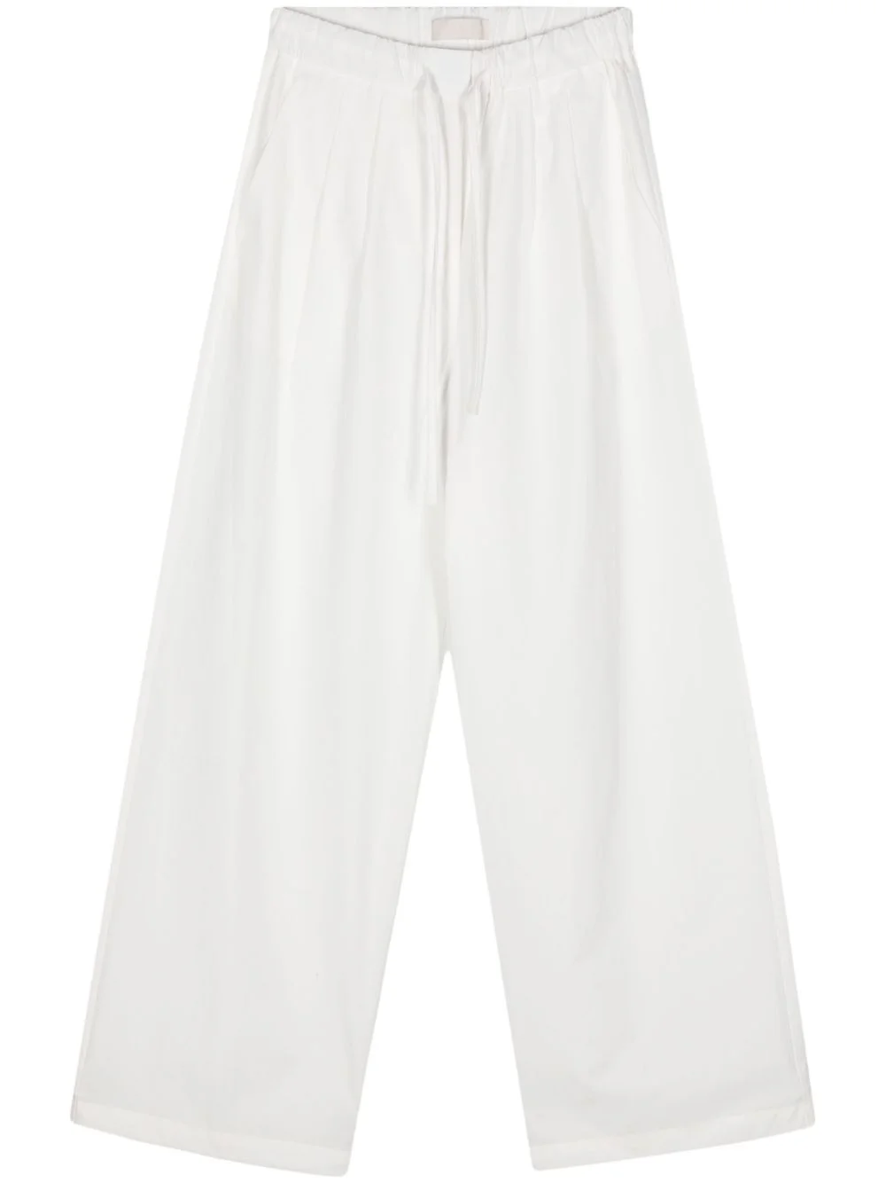 pleat-detail straight-leg trousers - 1