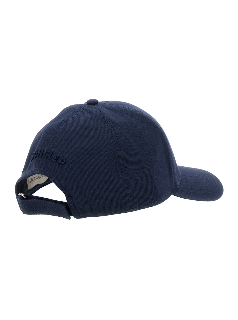 Moncler Men Black Baseball Cap With Logo Patch On The Front In Cotton Man - 2