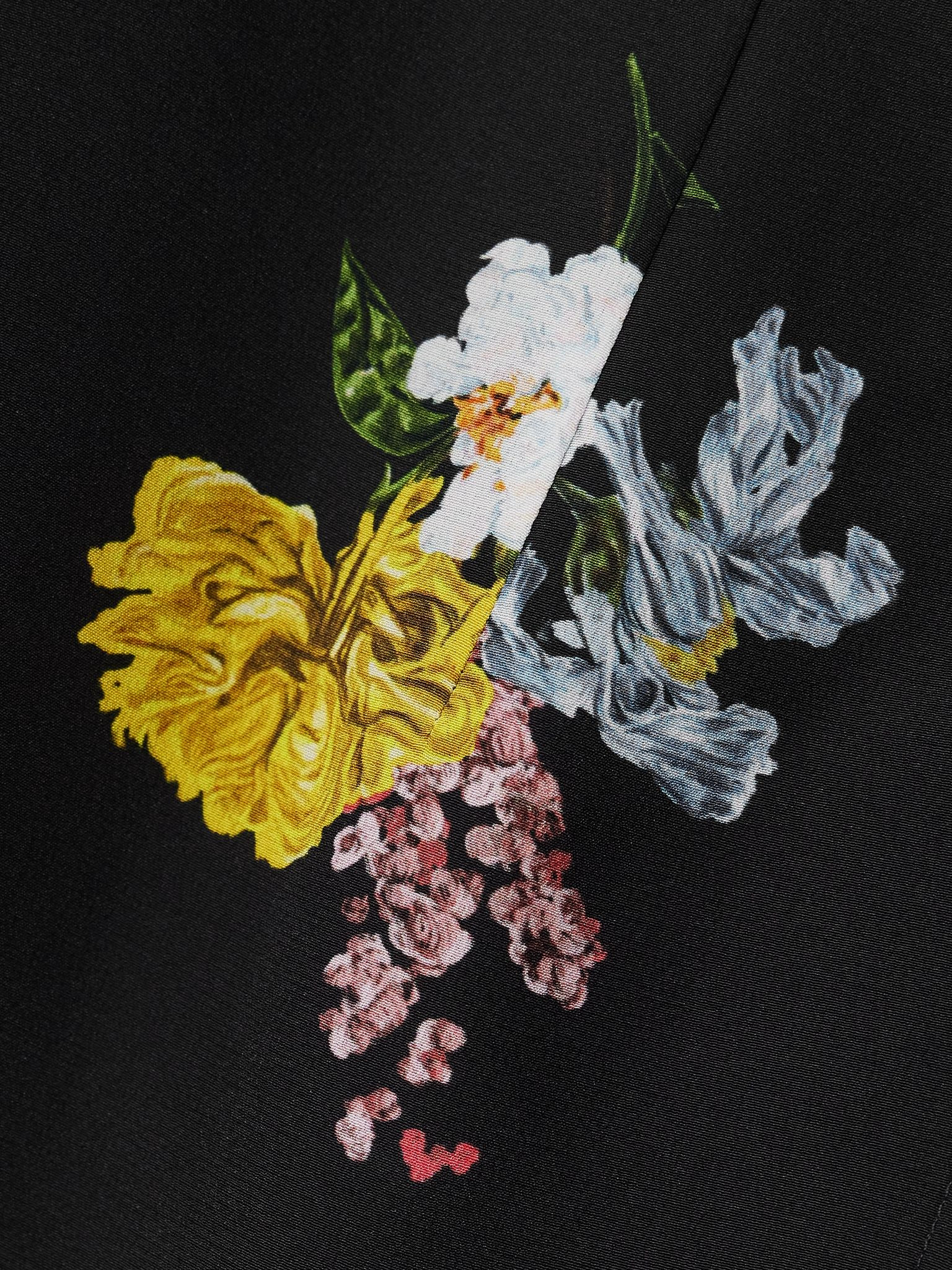 Navanne floral-print silk crepe de chine blouse Black - 5