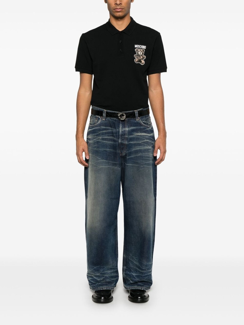 Moschino Teddy Bear-print polo shirt outlook