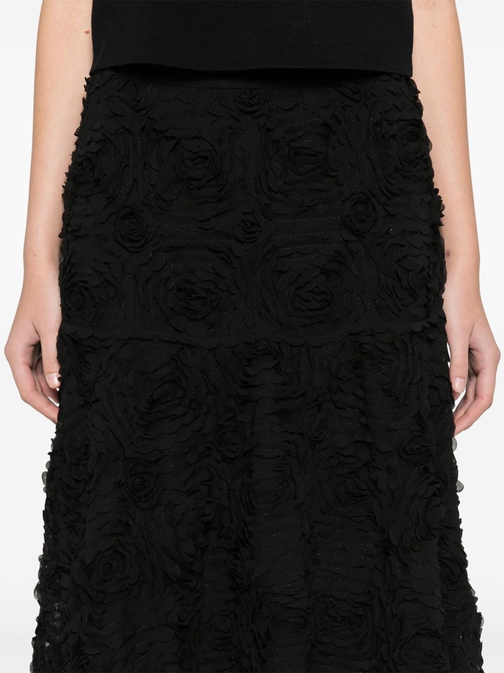 embroidered maxi skirt - 5