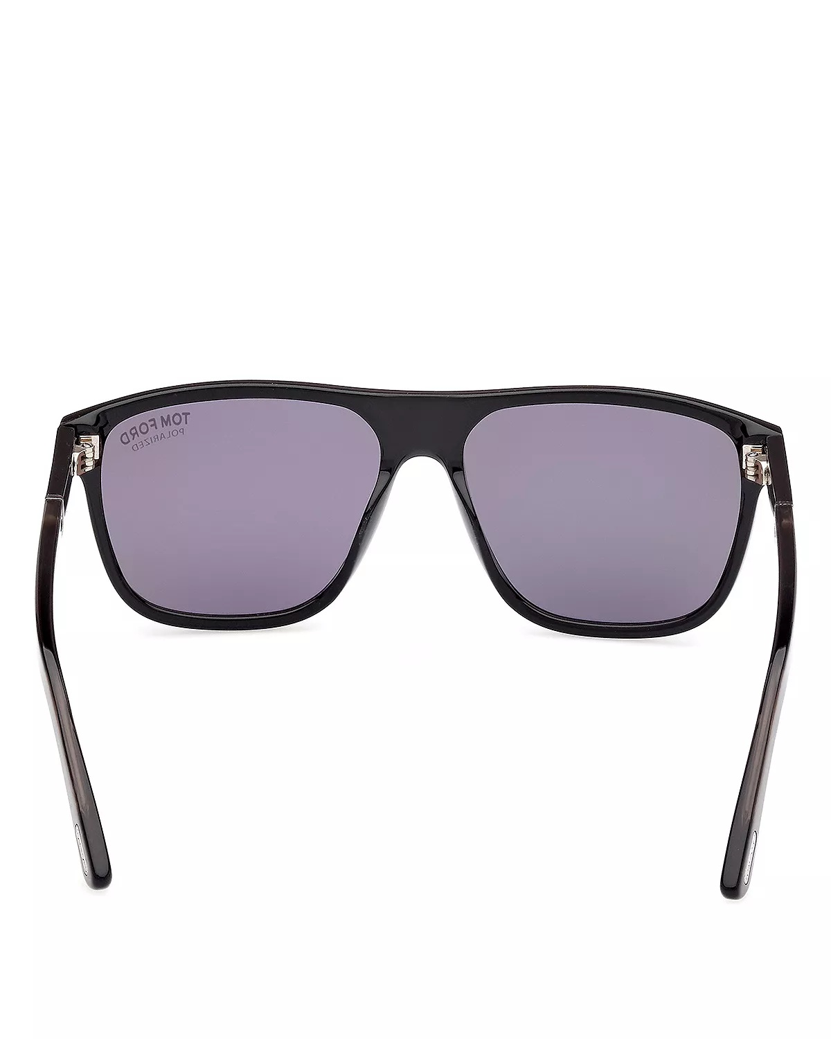 Black Polarized Square Sunglasses, 58mm - 5