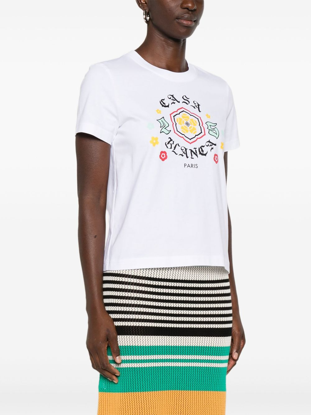 floral-print cotton T-shirt - 3