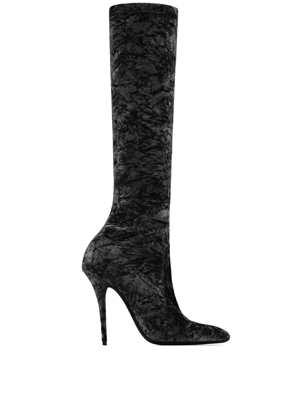 Ella velvet 110mm thigh-high boots - 1
