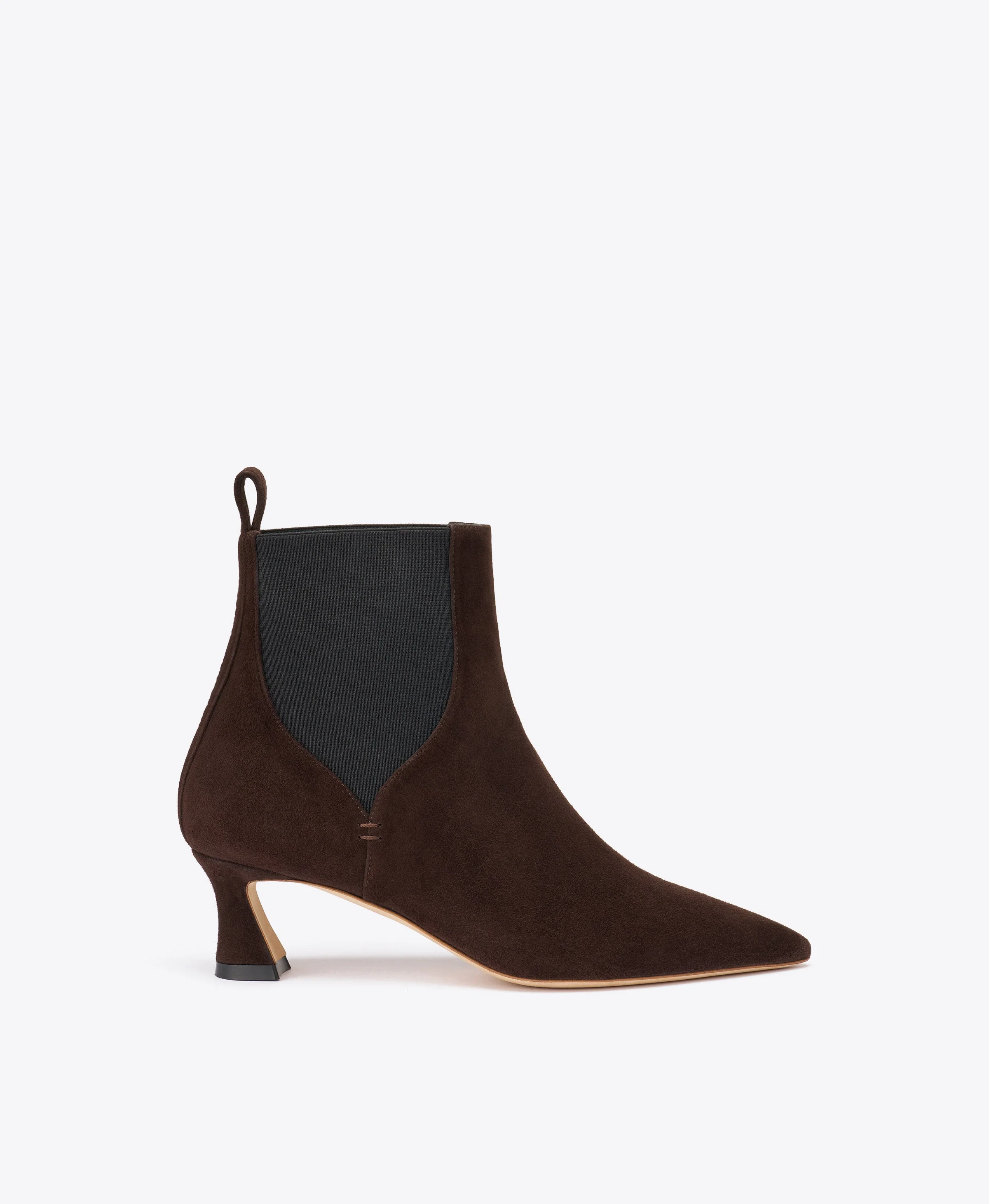 Carolyn 45 Dark Brown Suede Ankle Boots - 1