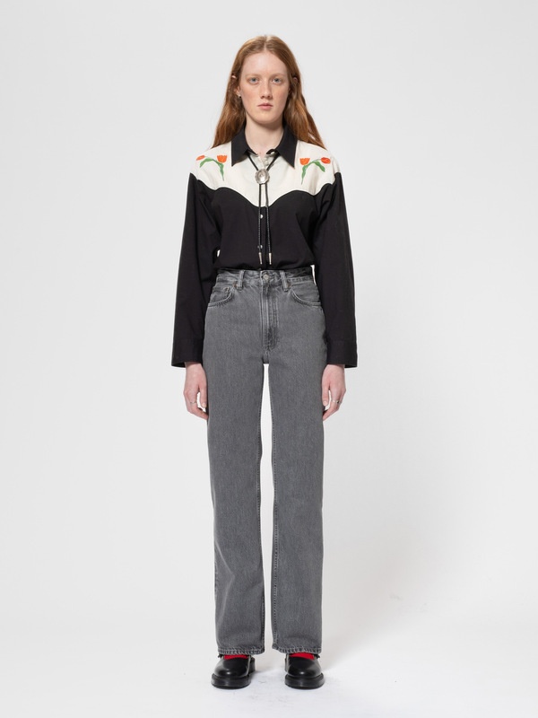 Daisy Western Cotton Shirt Black - 2