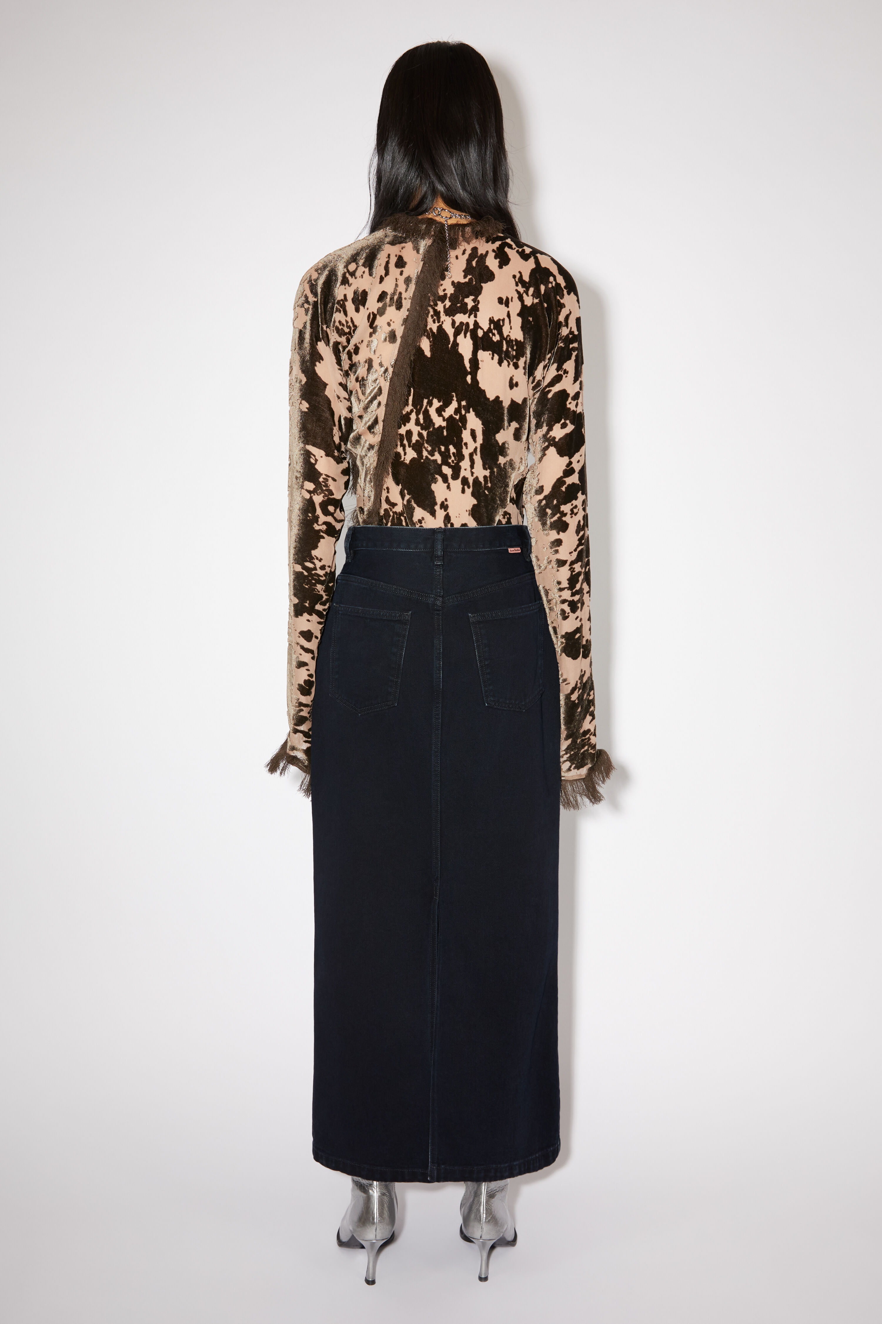 Denim skirt - Black - 3