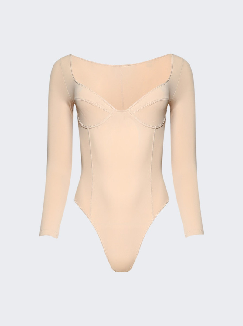 Decolette Bodysuit Tan 1