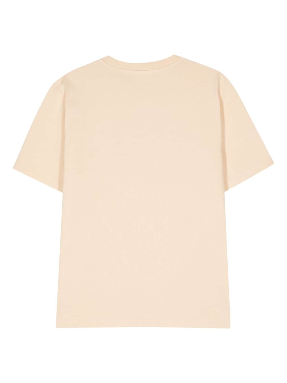 【関税込み】Maison Kitsune ベージュ Flash Fox Tシャツ Maison Kitsuné flash fox-motif cotton T-shirt | REVERSIBLE