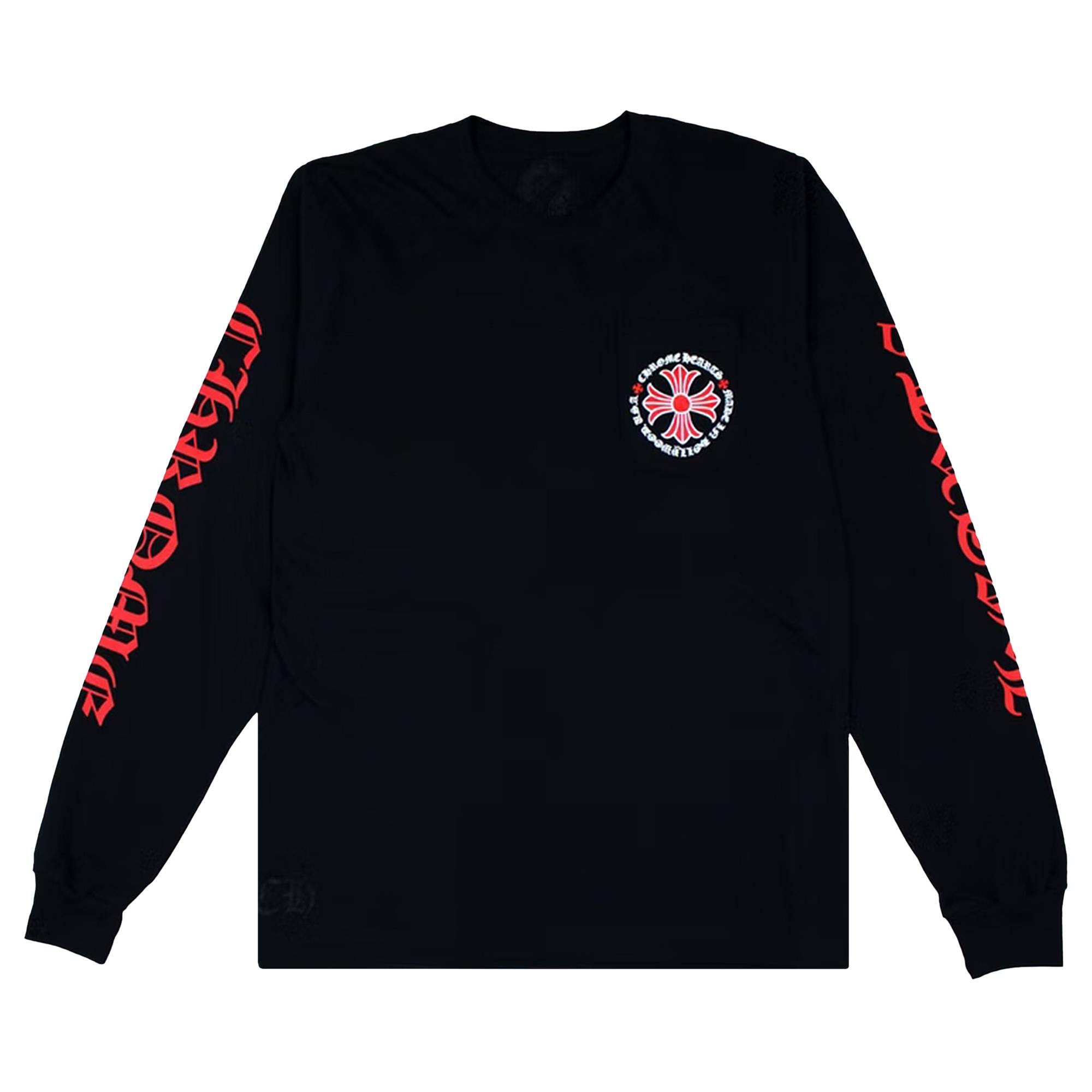 Chrome Hearts Made In Hollywood Plus Cross Long-Sleeve T-Shirt 'Black/Red' - 1