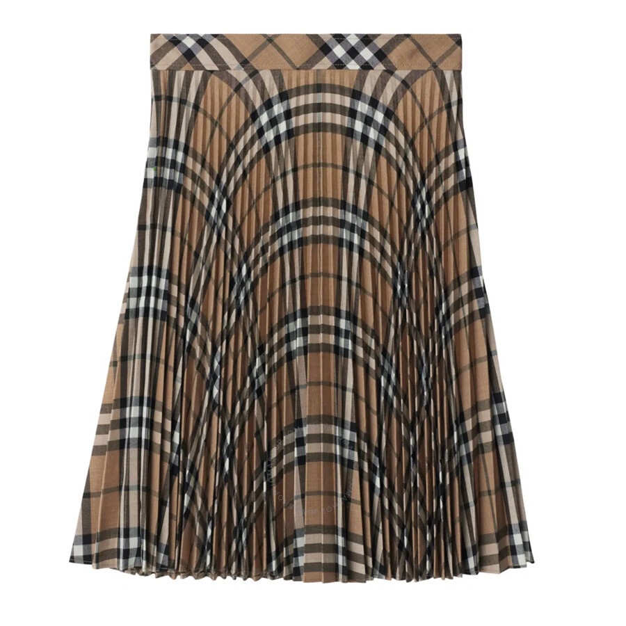 Burberry Giu Checked Wool Skirt - 1