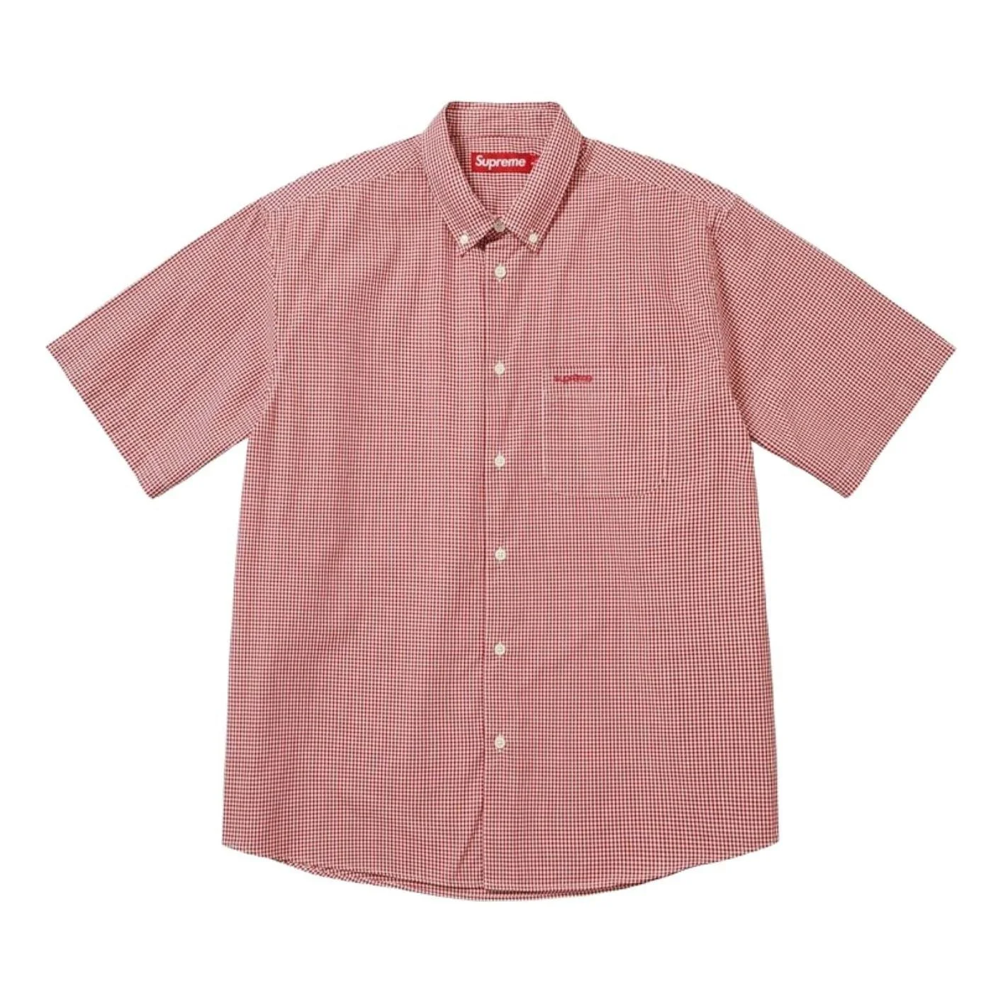 Supreme SS26 Gingham S/S Shirt 'Red' SUP-SS26-356-RED - 1