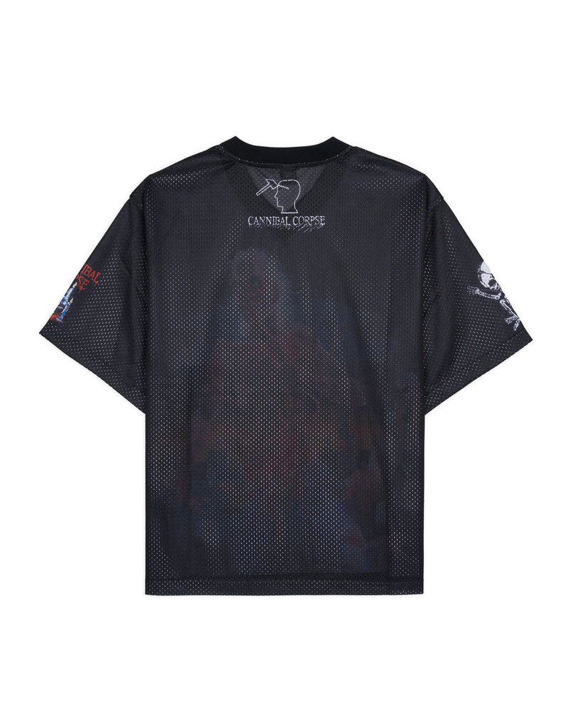 BRAIN DEAD Brain Dead x Cannibal Corpse Football Jersey - Black outlook