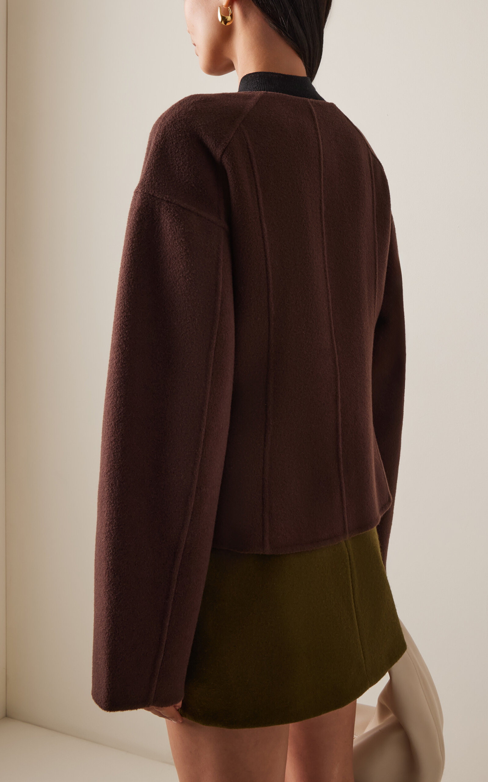 Elsie Double Faced Wool Coat brown - 4