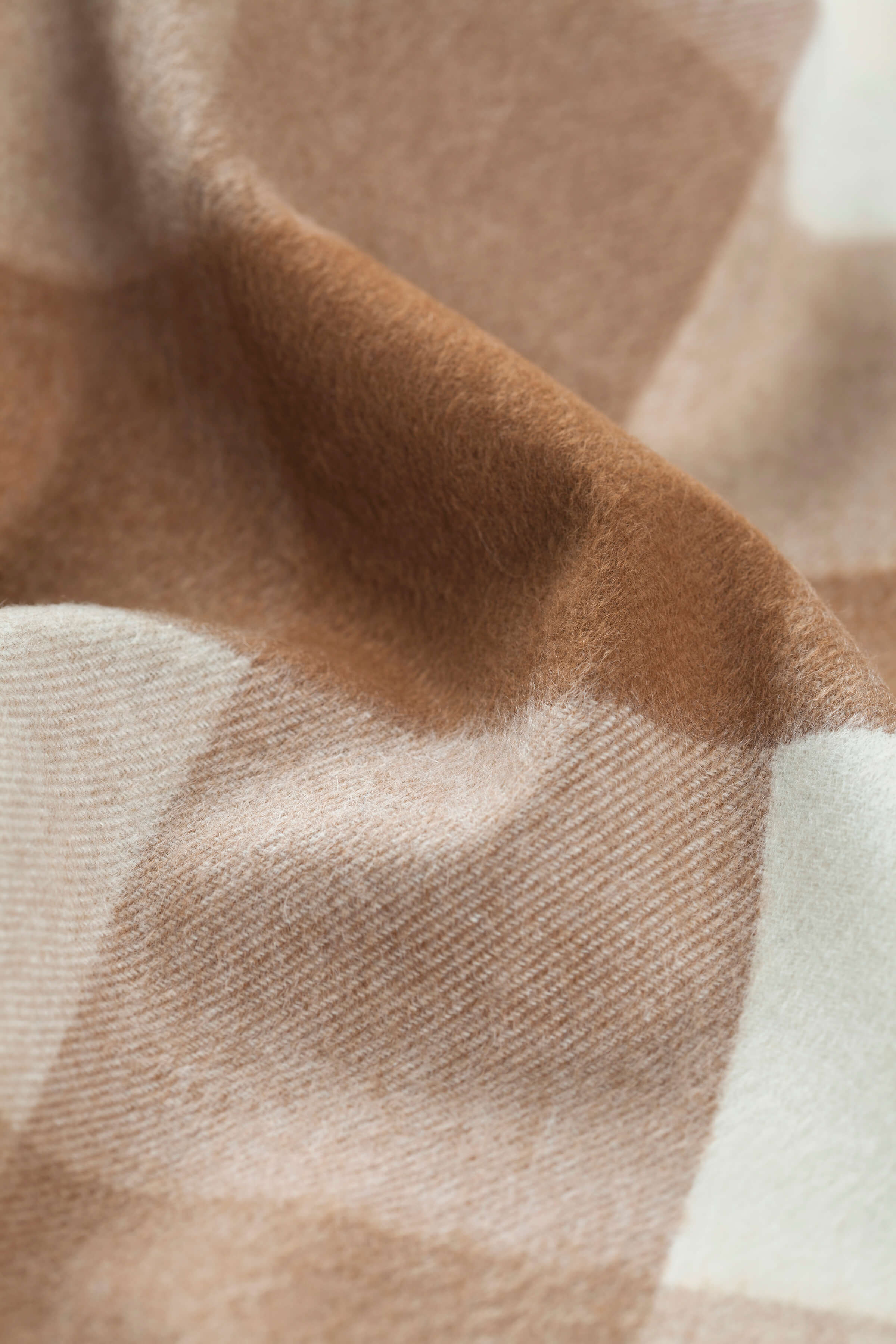 Block Check Cashmere & Vicuña Scarf - 3