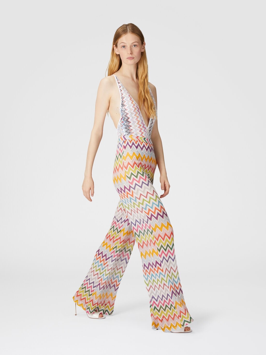 Palazzo pants with elastic waist - 4